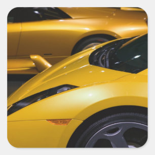 Adesivo Quadrado EUA, Califórnia, Los Angeles: Automóvel de Los