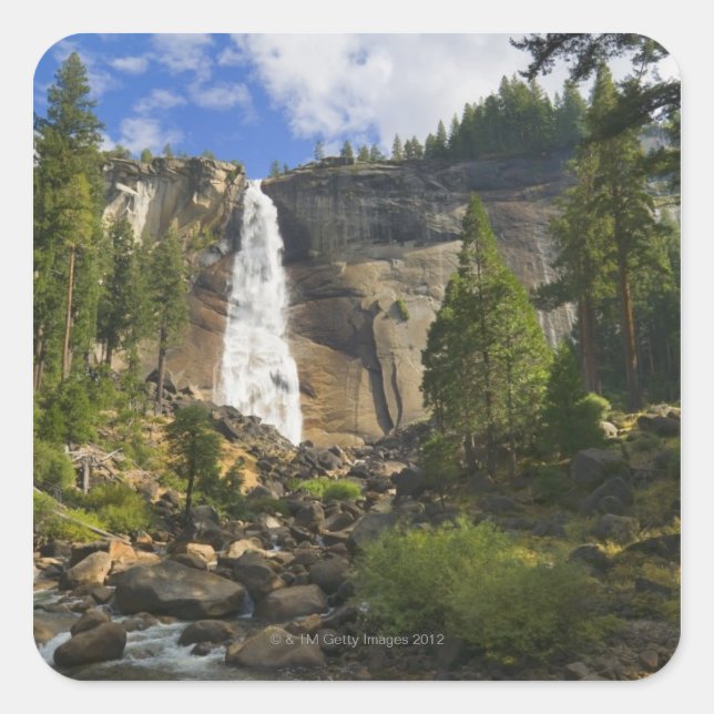 Adesivo Quadrado EUA, Califórnia, Parque Nacional Yosemite, Nevada (Frente)