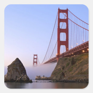 Adesivo Quadrado EUA, Califórnia, São Francisco. Golden Gate 3