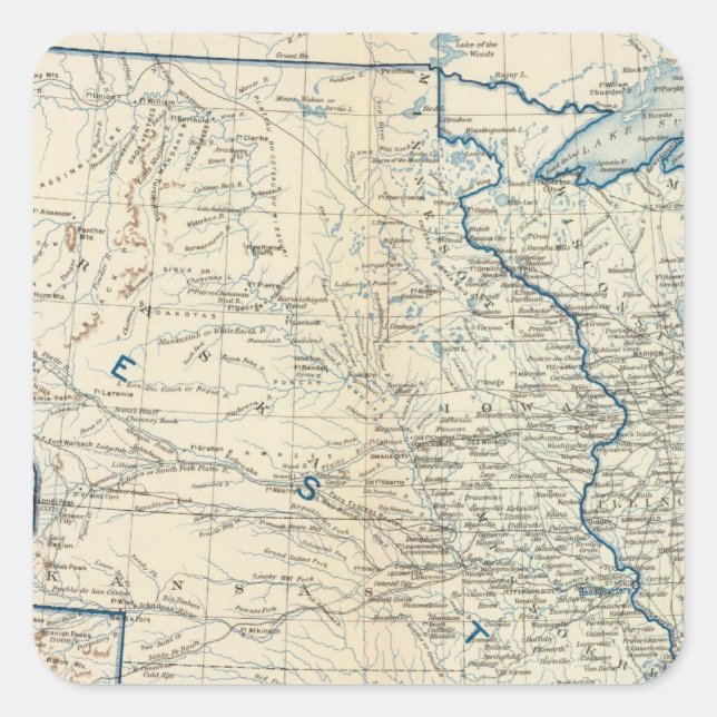 Adesivo Quadrado EUA Dez 1860 (Frente)