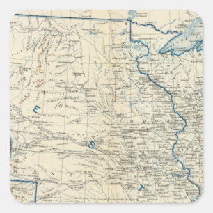 Adesivo Quadrado EUA Dez 1860