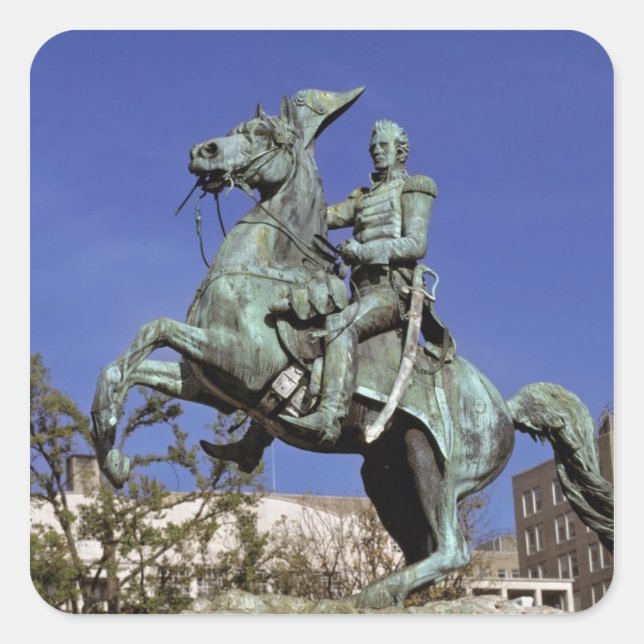 Adesivo Quadrado EUA, Distrito de Columbia. O triunfante, (Frente)