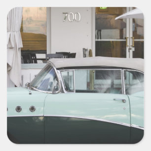 Adesivo Quadrado EUA, Florida, Miami Beach: Praia sul, 1956