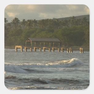 Adesivo Quadrado EUA, Havaí, Kauai, costa sudoeste, perto