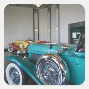 Adesivo Quadrado EUA, Indiana, castanho-aloirado: