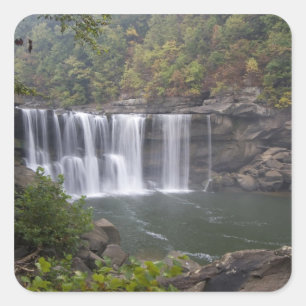 Adesivo Quadrado EUA - Kentucky. Cumberland Falls no