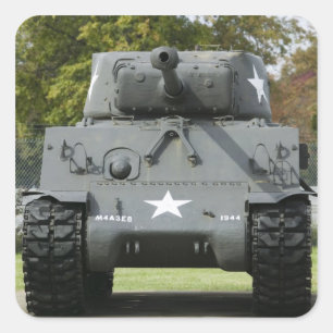 Adesivo Quadrado EUA, Kentucky, Fort Knox: Museu Patton de