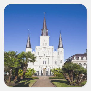 Adesivo Quadrado EUA, Louisiana, Nova Orleans. French Quarter,