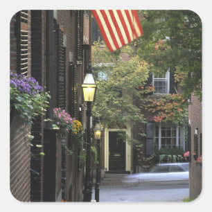 Adesivo Quadrado EUA, Massachusetts, Boston, Beacon Hill.