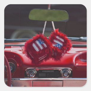 Adesivo Quadrado EUA, Massachusetts, Gloucester. Felpudo com