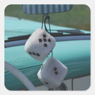 Adesivo Quadrado EUA, Massachusetts, Gloucester. Felpudo de dados