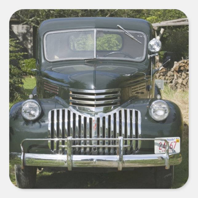 Adesivo Quadrado EUA, MASSACHUSETTS, Vineyard de Martha: Oeste 4 (Frente)