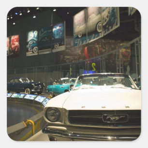 Adesivo Quadrado EUA, Michigan, Detroit: Ford Rouge Fatory Tour,