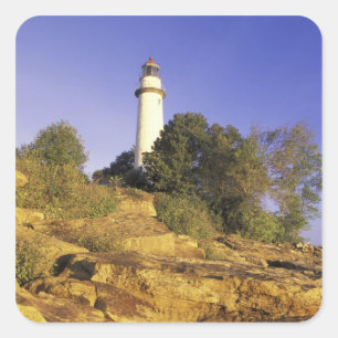 Adesivo Quadrado EUA, Michigan, Lake Huron. Pointe Aux Barcos