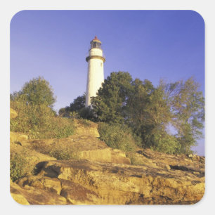 Adesivo Quadrado EUA, Michigan, Lake Huron. Pointe Aux Barcos