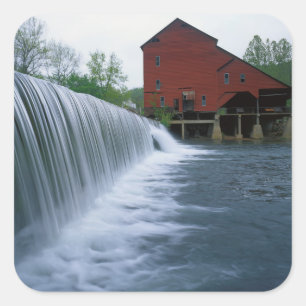 Adesivo Quadrado EUA, Missouri, condado de Ozark, Rockbridge Mill