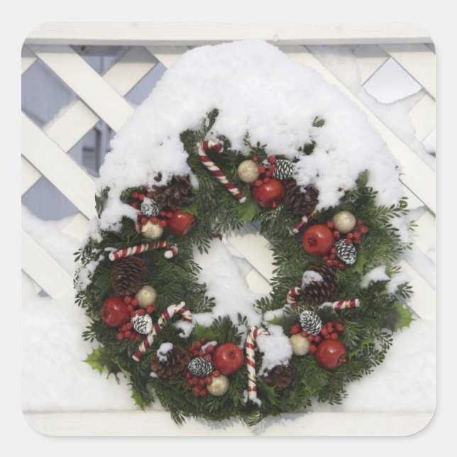 Adesivo Quadrado EUA, Nova Inglaterra, Massachusetts, Reading, (Frente)