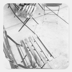 Adesivo Quadrado EUA, NOVA IORQUE: Nova Iorque Café Chairs,