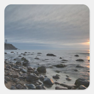 Adesivo Quadrado EUA, Nova York, East Hampton. Montauk Point