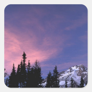 Adesivo Quadrado EUA, Oregon, Monte Hood a partir de Timberline