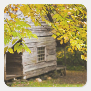 Adesivo Quadrado EUA, Tennessee, Gatlinburg. Enfumaçado Excelente