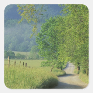 Adesivo Quadrado EUA, Tennessee, Montanhas Enfumaçados Excelentes 