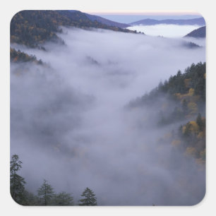 Adesivo Quadrado EUA, Tennessee. Parque Nacional Great Smokey Mount