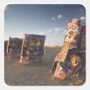 Adesivo Quadrado EUA, TEXAS, Panhandle Area, Amarillo: Cadillac 2