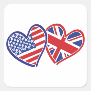 Adesivo Quadrado EUA — UK-Love