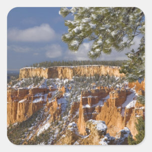 Adesivo Quadrado EUA, Utah, Parque Nacional Bryce Canyon. Nascer do