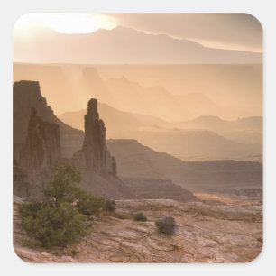 Adesivo Quadrado EUA; Utah; Parque Nacional Canyonlands. Vista de
