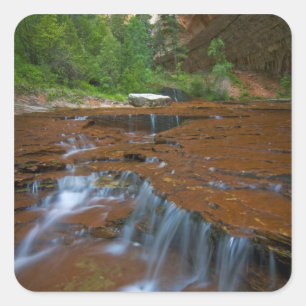 Adesivo Quadrado EUA, Utah, Parque Nacional de Zion. Cênico a parti