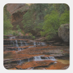 Adesivo Quadrado EUA, Utah, Parque Nacional Zion.  Cênico a partir 