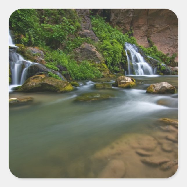Adesivo Quadrado EUA, Utah, Zion National Park. A Virgem (Frente)