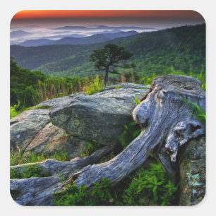 Adesivo Quadrado EUA, Virgínia, Parque Nacional Shenandoah.