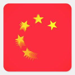 Adesivo Quadrado EUA vs. CHINA/CHINA