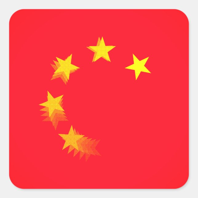 Adesivo Quadrado EUA vs. CHINA/CHINA (Frente)