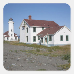 Adesivo Quadrado EUA, Washington, Port Townsend, Point Wilson