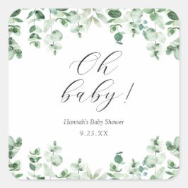 Adesivo Quadrado Eucalyptus Oh Baby Classic Round Sticker
