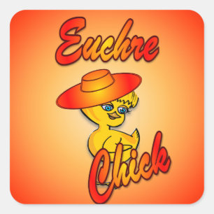 Adesivo Quadrado Euchre Chick #5
