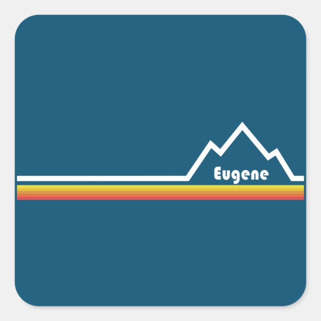 Adesivo Quadrado Eugene Oregon (Frente)