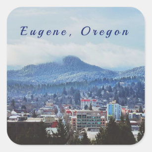Adesivo Quadrado "Eugene, Oregon" Stickers