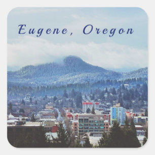 Adesivo Quadrado "Eugene, Oregon" Stickers