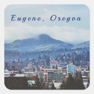 Adesivo Quadrado "Eugene, Oregon" Stickers