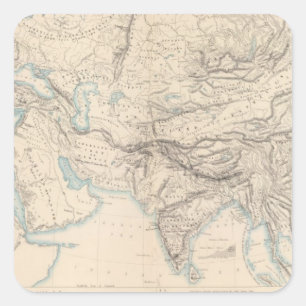 Adesivo Quadrado Europa & Ásia físicas