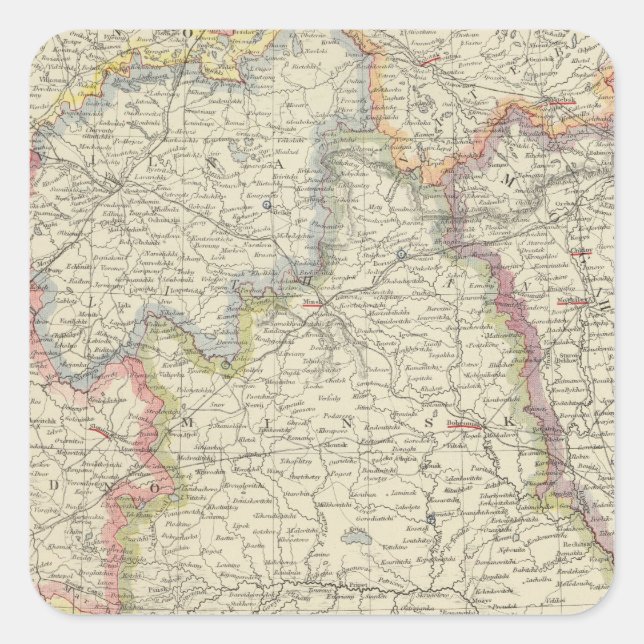 Adesivo Quadrado Europa, Bielorrússia, Ucrânia (Frente)