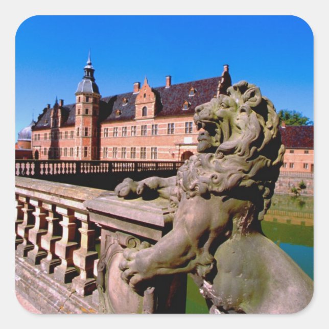 Adesivo Quadrado Europa, Dinamarca, Copenhaga (Kobenhaven), (Frente)