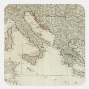 Adesivo Quadrado Europa dividiu-se em seus reinos, impérios