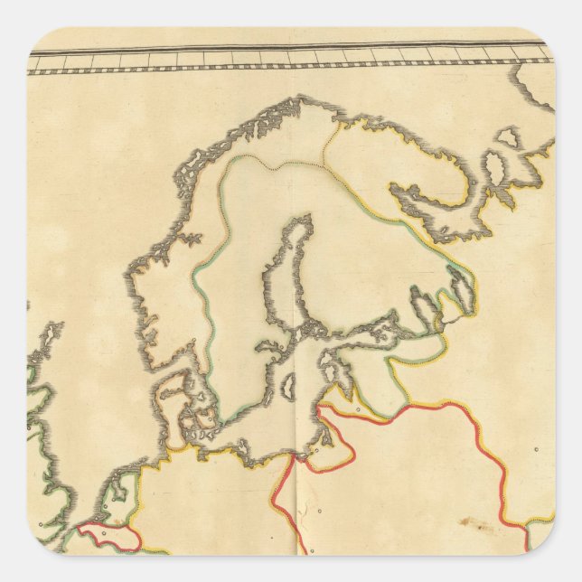 Adesivo Quadrado Europa e grandes cidades (Frente)