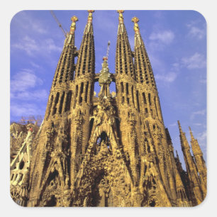 Adesivo Quadrado Europa, Espanha, Barcelona, Sagrada Família